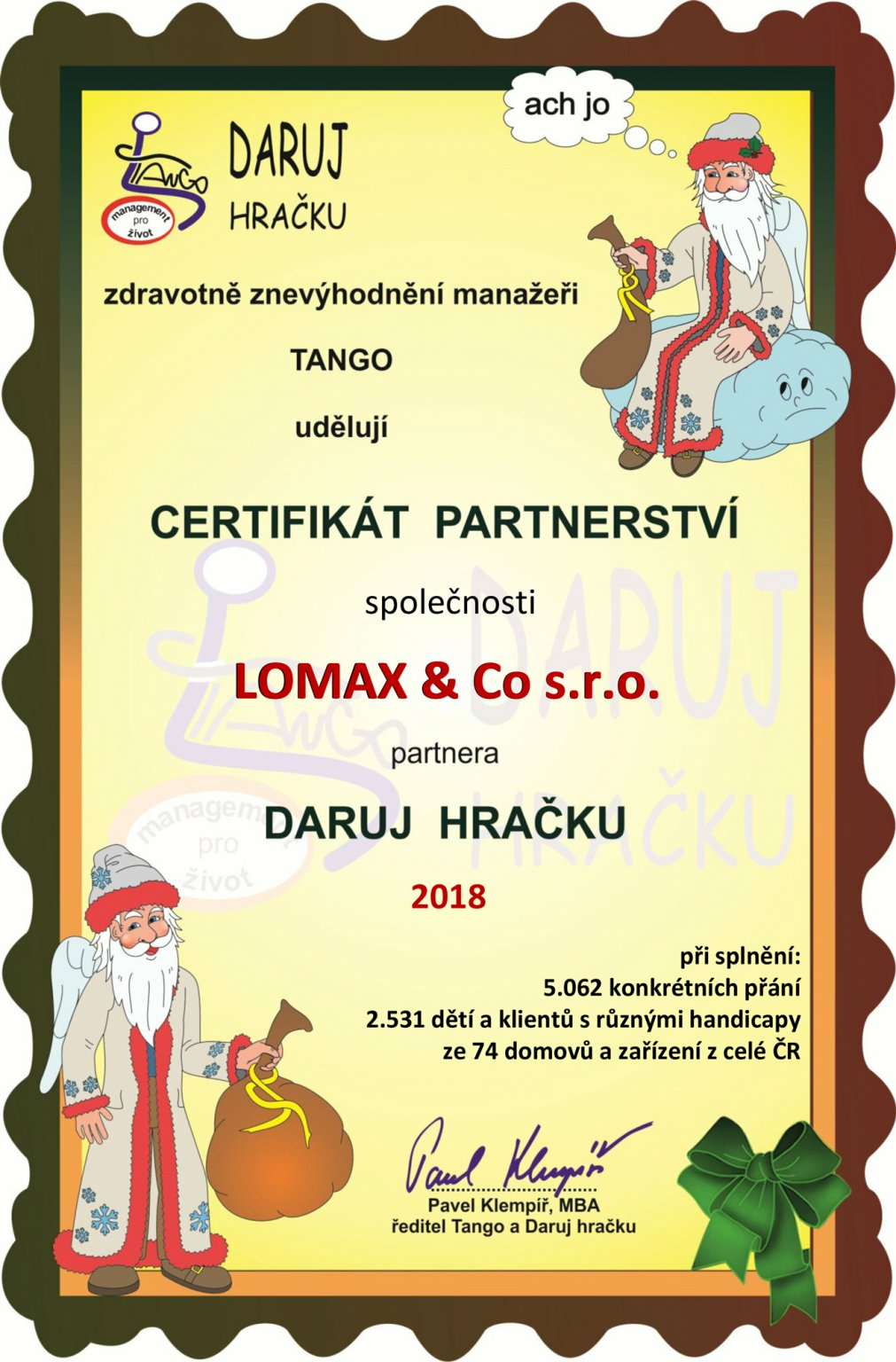 Podporujeme projekt Daruj hračku