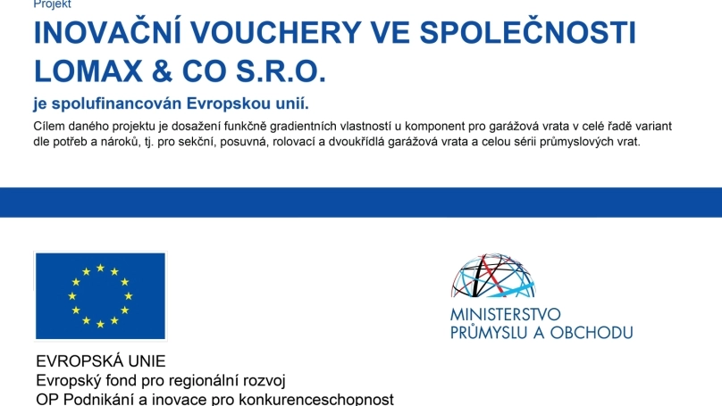 Inovační Vouchery ve společnosti LOMAX & CO s.r.o.